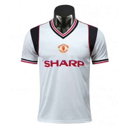 Herre Fotballdrakter Manchester United Borte Retro 1985 Kortermet